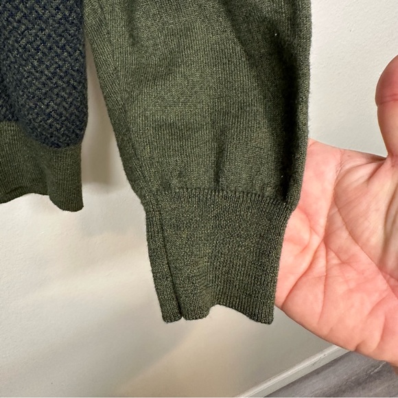 Alan Flusser 1/4 Zip Mens Merino Wool Sweater Size L - Picture 4 of 5